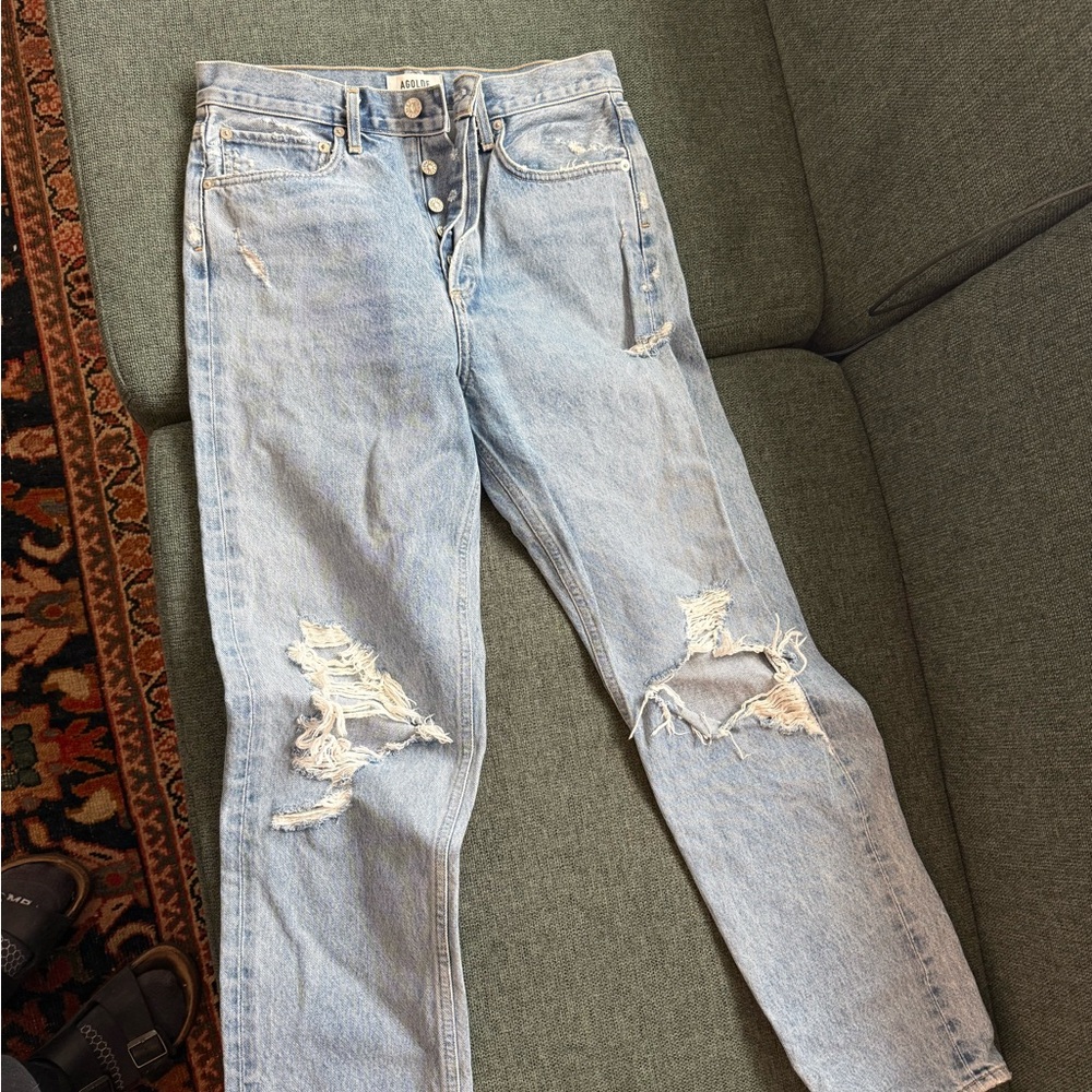 Distressed Light Wash Women's AGOLDE Jeans, size 26